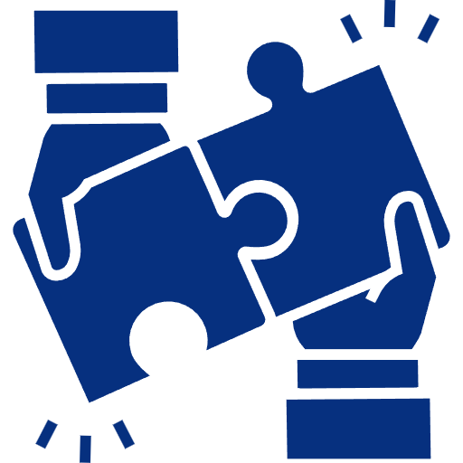 Icon illustrating teamwork